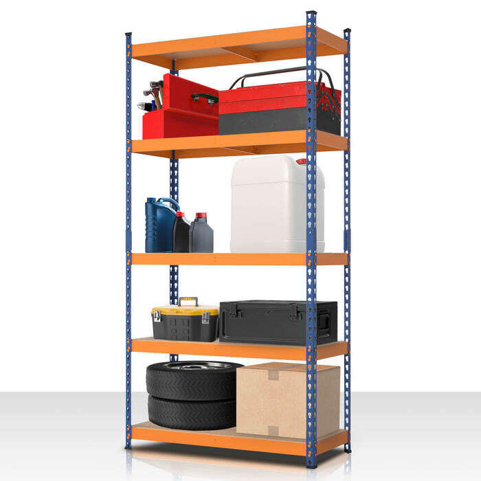 SCHWERLASTREGAL 90/180/45 cm  - Orange, Basics, Naturmaterialien/Metall (90/180/45cm) - Floordirekt