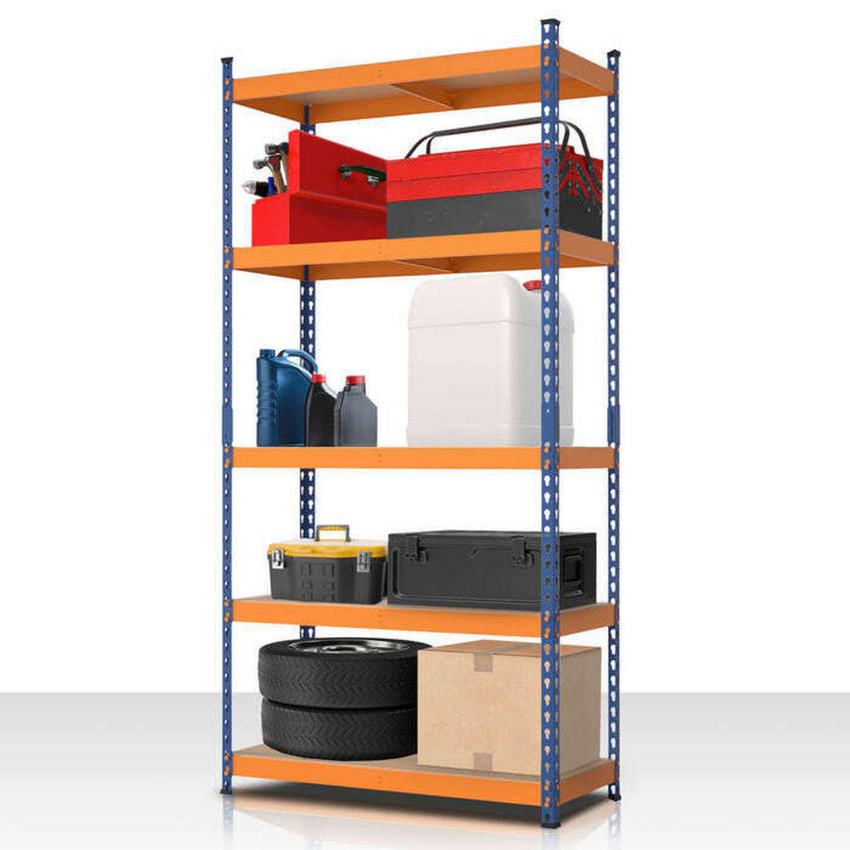 SCHWERLASTREGAL 90/180/45 cm  - Orange, Basics, Naturmaterialien/Metall (90/180/45cm) - Floordirekt