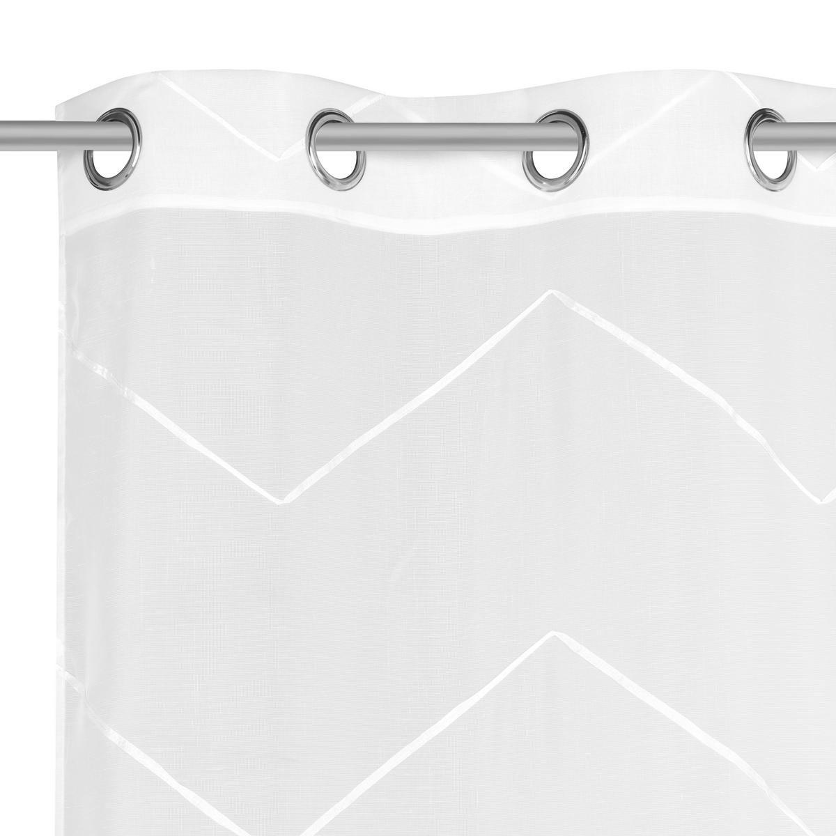 PERDEA CU INELE TIP CAPSĂ semitransparent  - alb, Design, textil (135/245cm) - Esposa