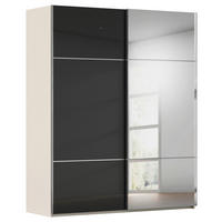 SCHWEBETÜRENSCHRANK Schwarz, Champagner  - Chromfarben/Champagner, Konventionell, Glas/Holzwerkstoff (201/223/68cm) - Novel
