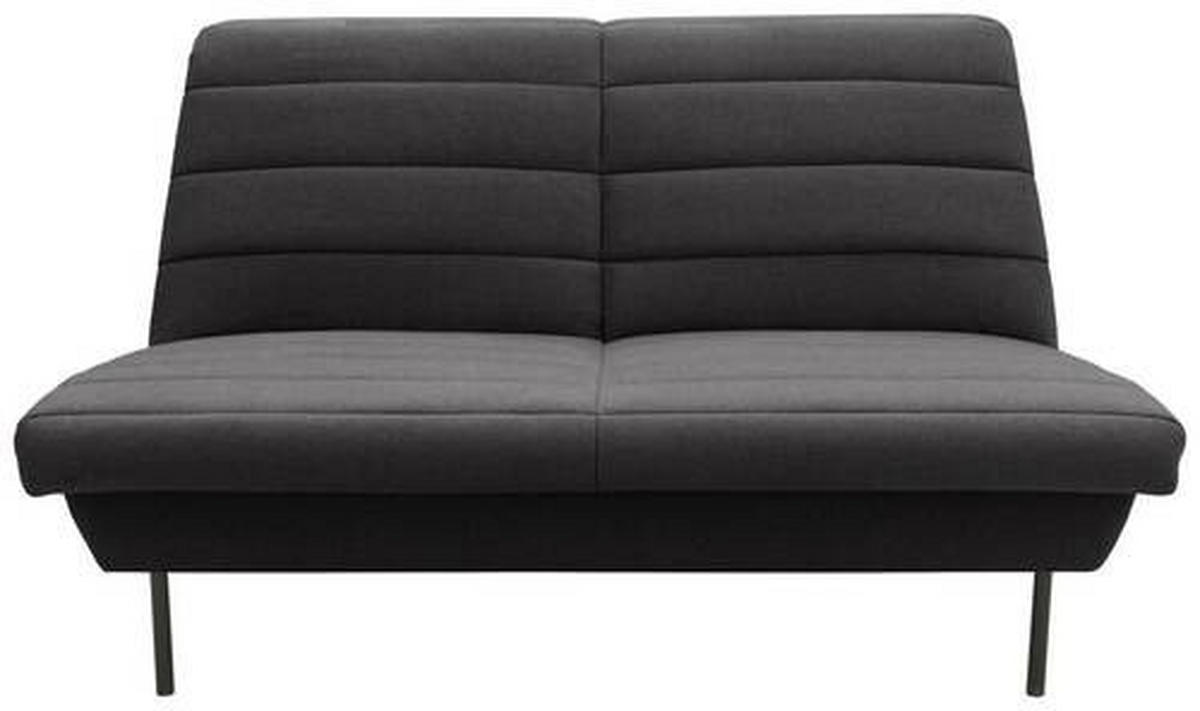 2-SITZER-SOFA in Anthrazit  - Anthrazit/Schwarz, Design, Textil/Metall (145/92/103cm) - LOOKS by W.Joop