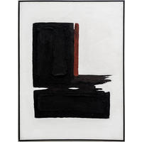 ÖLGEMÄLDE Abstraktes 90/120 cm  - Schwarz/Weiß, Design, Holz/Kunststoff (90/120cm) - Monee