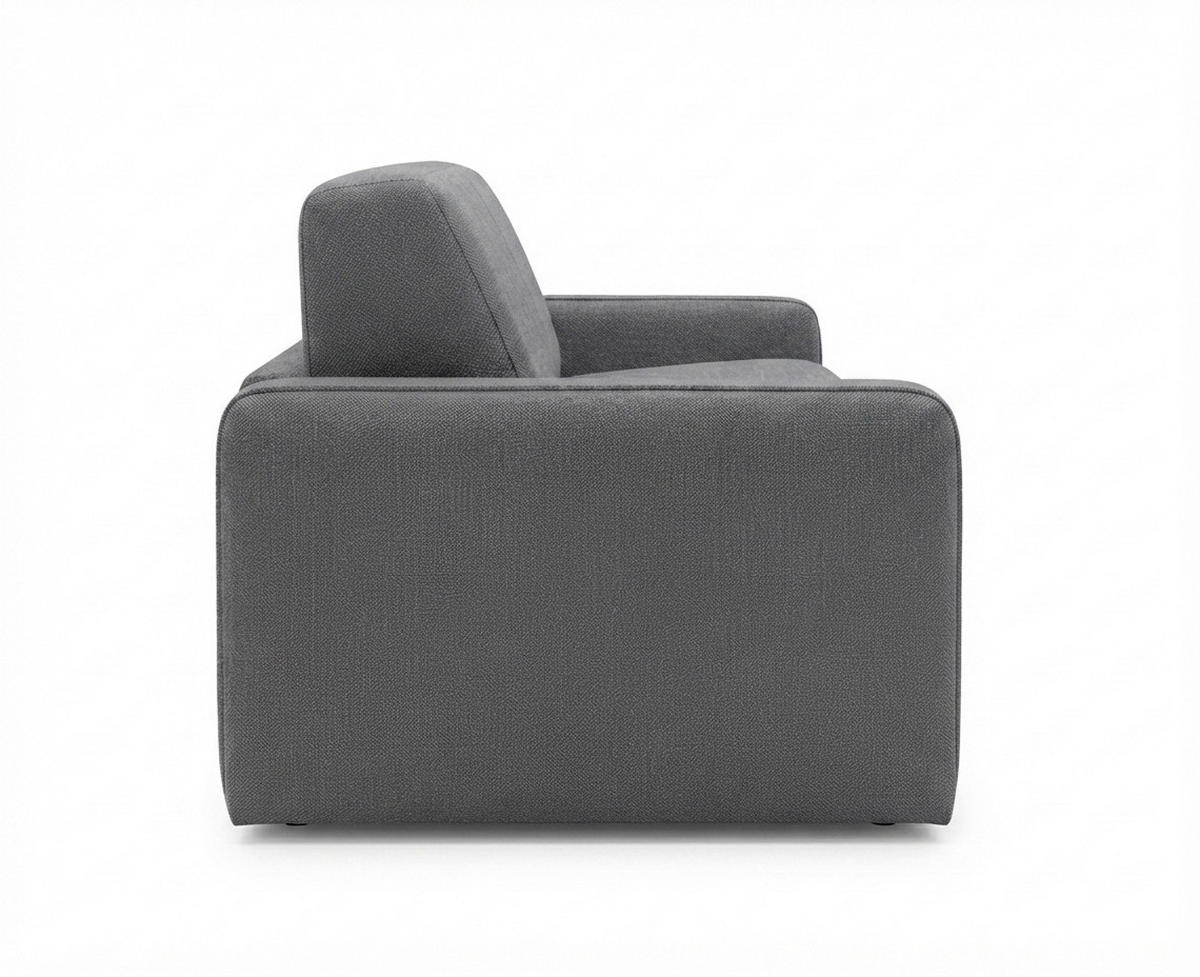 SCHLAFSOFA Webstoff Dunkelgrau  - Dunkelgrau/Schwarz, KONVENTIONELL, Kunststoff/Textil (180/86/100cm) - Xora