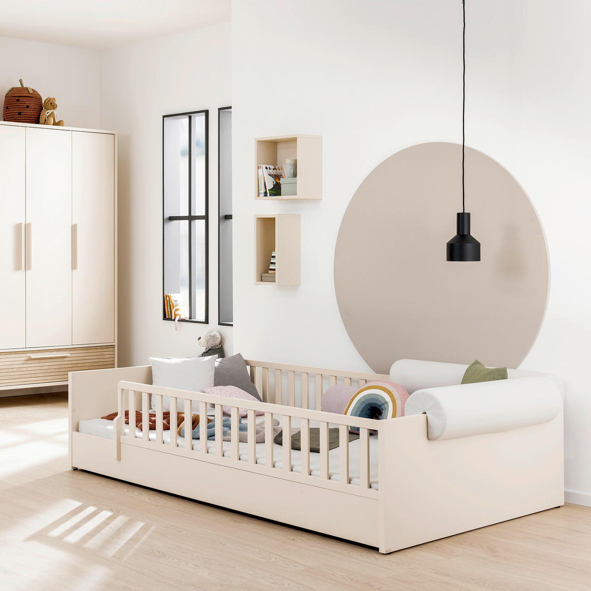 PADLÓÁGY Little Flo  - bézs/fekete, Basics, faalapú anyag (120/200cm) - Paidi