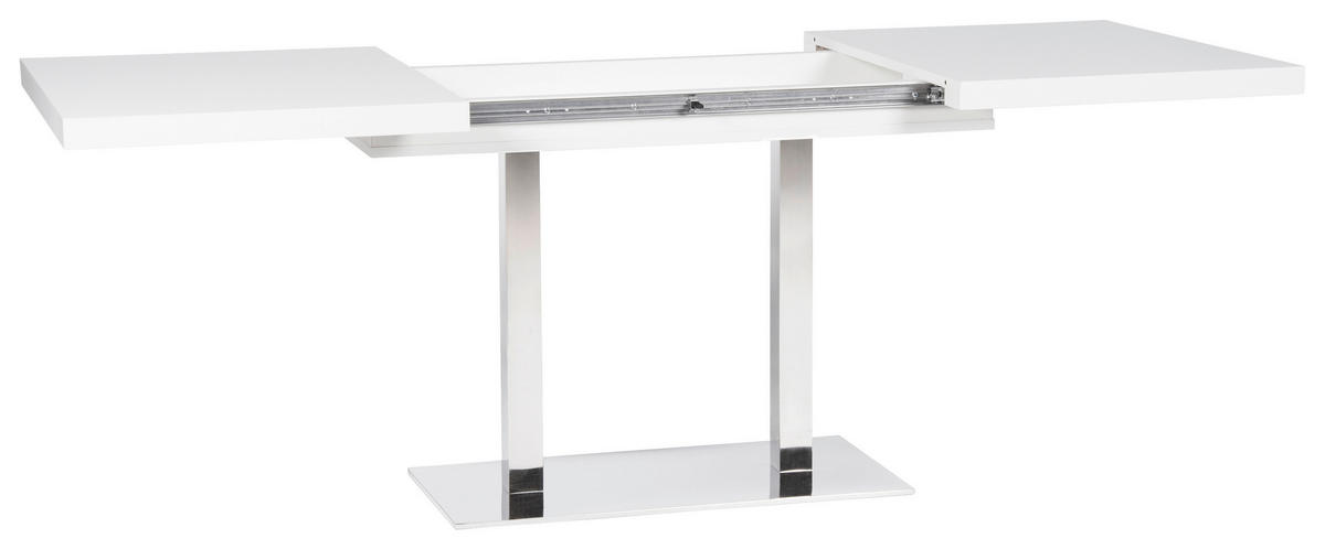 STOL ZA BLAGOVAONICU  bijela, boje oplemenjenog čelika  drvni materijal      - bijela/boje oplemenjenog čelika, Konvencionalno, drvni materijal/metal (120/80/74cm) - MID.YOU