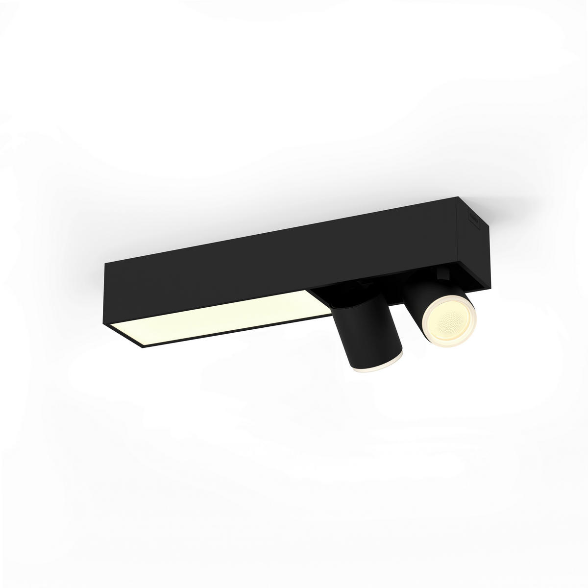 LED-DECKENLEUCHTE Bundle Bridge + Centris 2er Spot  Smart 68,1/27,3/25,8 cm   - Schwarz, Design, Metall (68,1/27,3/25,8cm) - Philips HUE