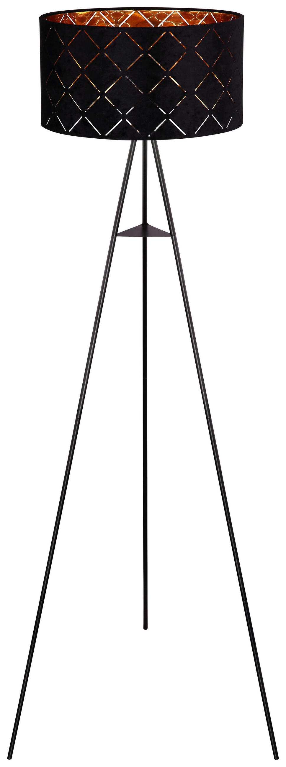 STOJEČA SVETILKA        69/149 cm       - črna, Design, kovina/tekstil (69/149cm) - Globo