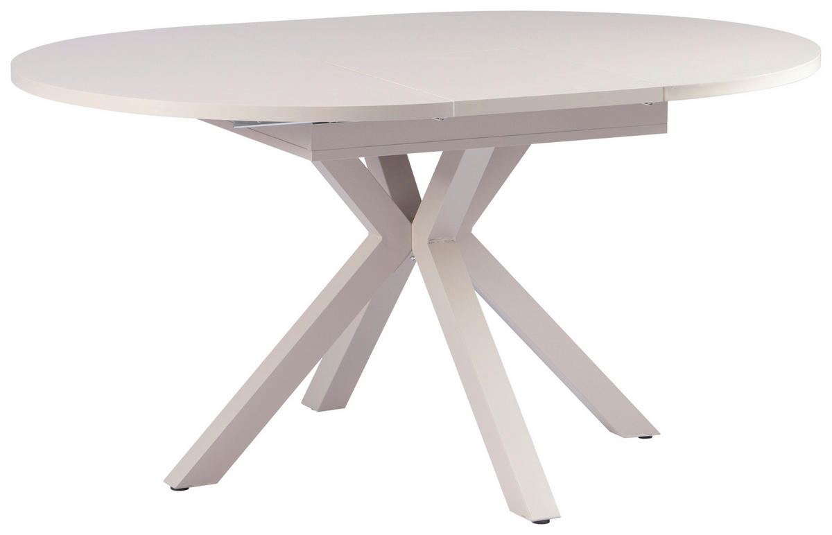 ESSTISCH 110/150/110/76 cm Nachbildung  Metall, Holzwerkstoff ausziehbar oval Kaschmir  - Kaschmir, MODERN, Holzwerkstoff/Metall (110/150/110/76cm) - Livetastic