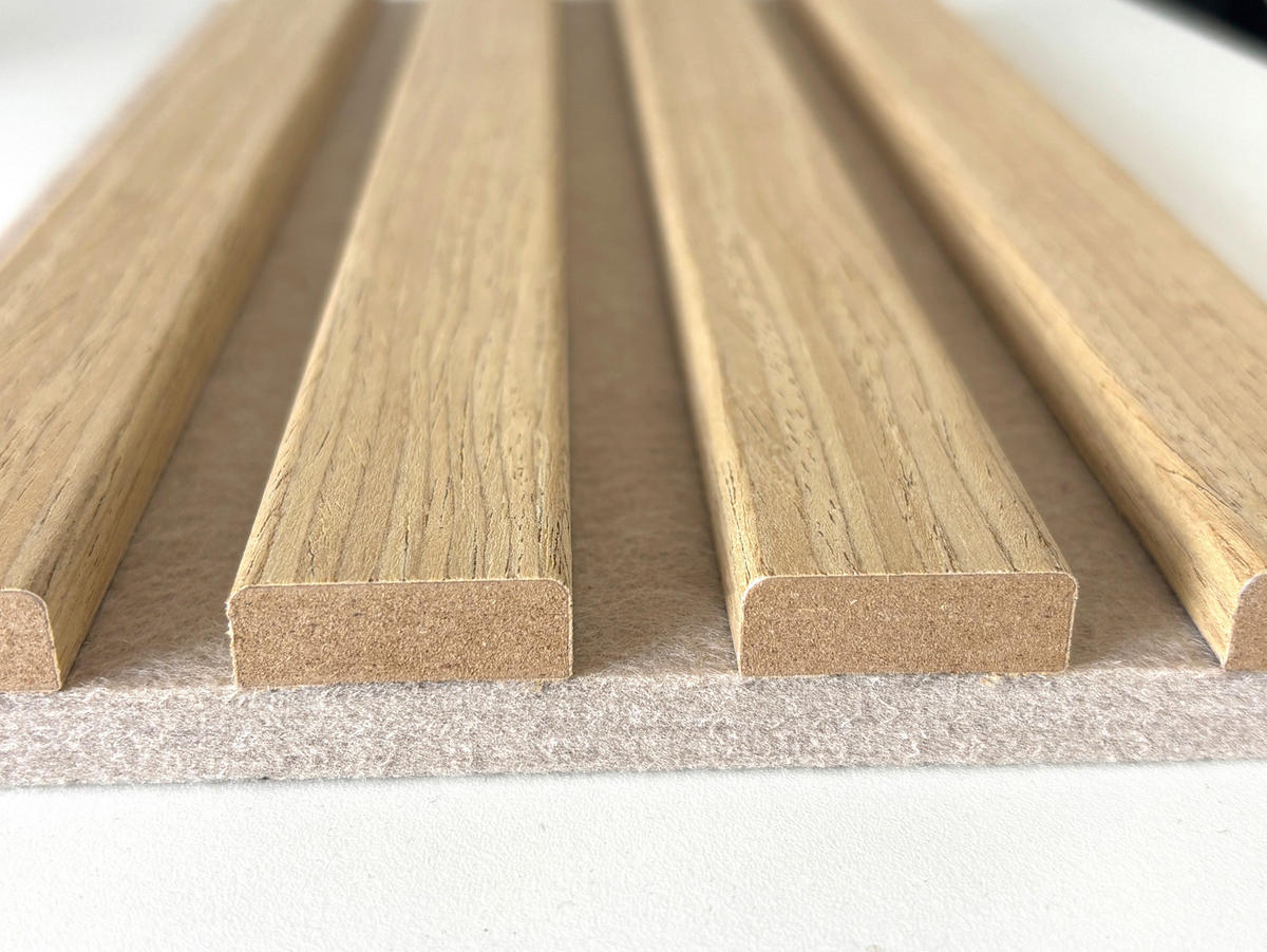 AKUSTIKPANEEL Echtholz Lean  - Eichefarben/Beige, KONVENTIONELL, Holz/Kunststoff (244/28/1.6cm) - Novel