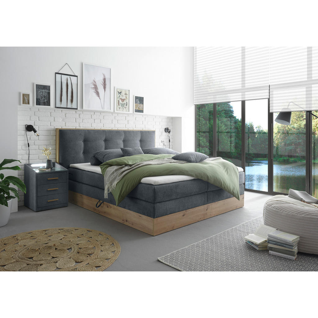 Livetastic POSTEL BOXSPRING, 180/200 cm, antracitová
