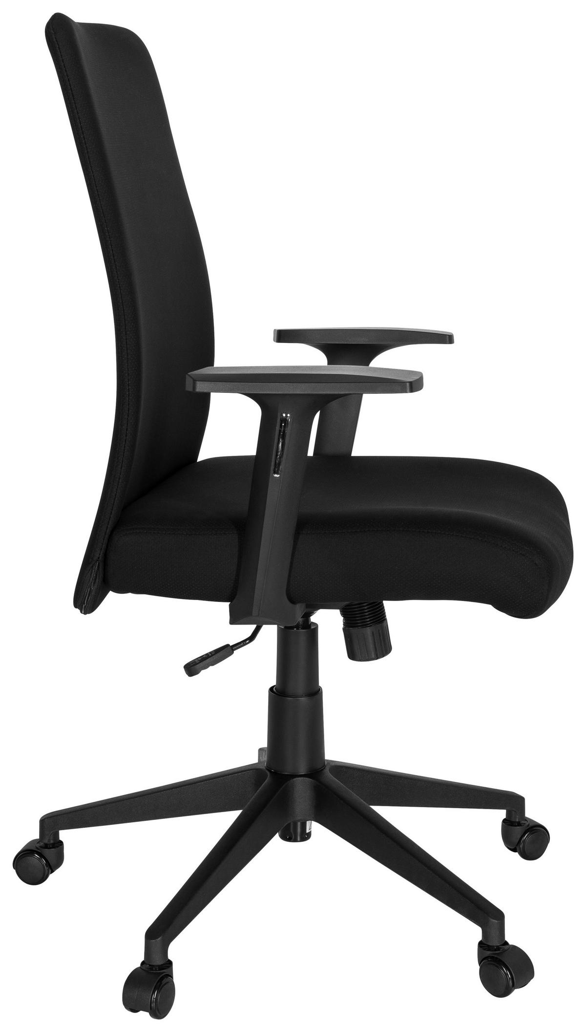 OTOČNÁ ŽIDLE, plochá tkanina, černá - černá, Moderní, textil/plast (65/120/62cm) - MID.YOU