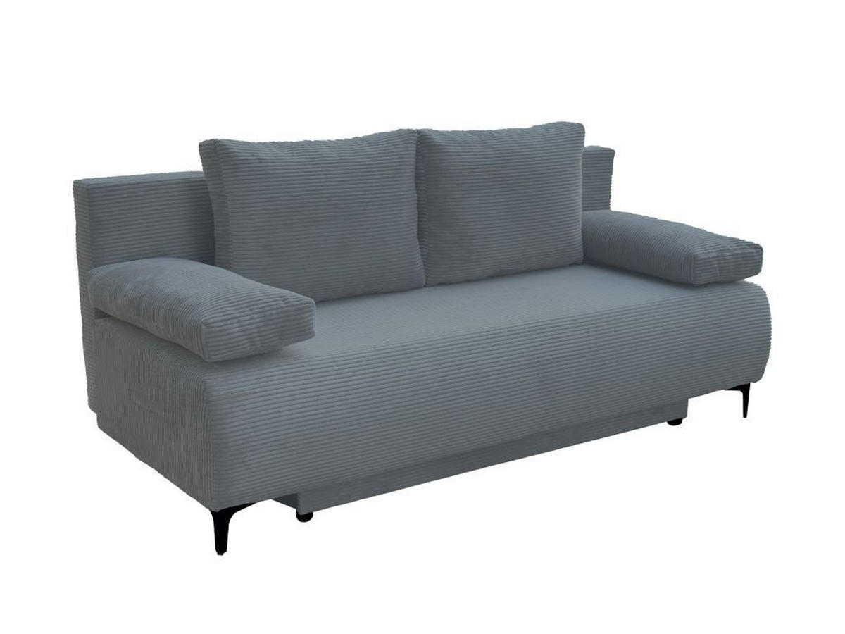SOFA LEŽAJ siva  - siva/crna, Dizajnerski, tekstil (195/94/90cm) - Ti'me