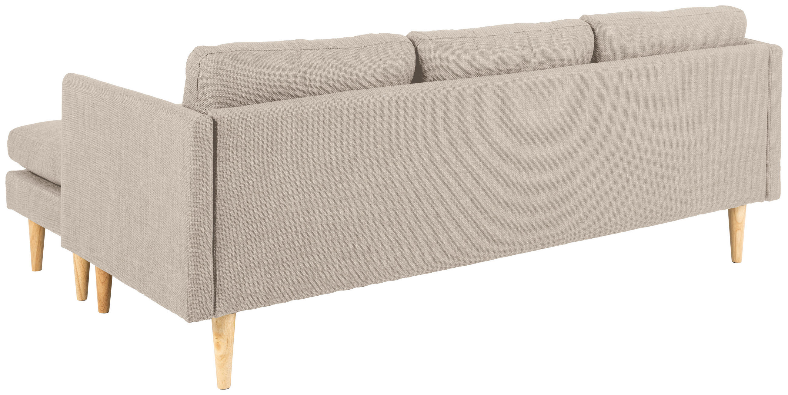 ROHOVÁ SEDACIA SÚPRAVA, textil, béžová - farba duba/béžová, Design, drevo/textil (201cm) - Livetastic