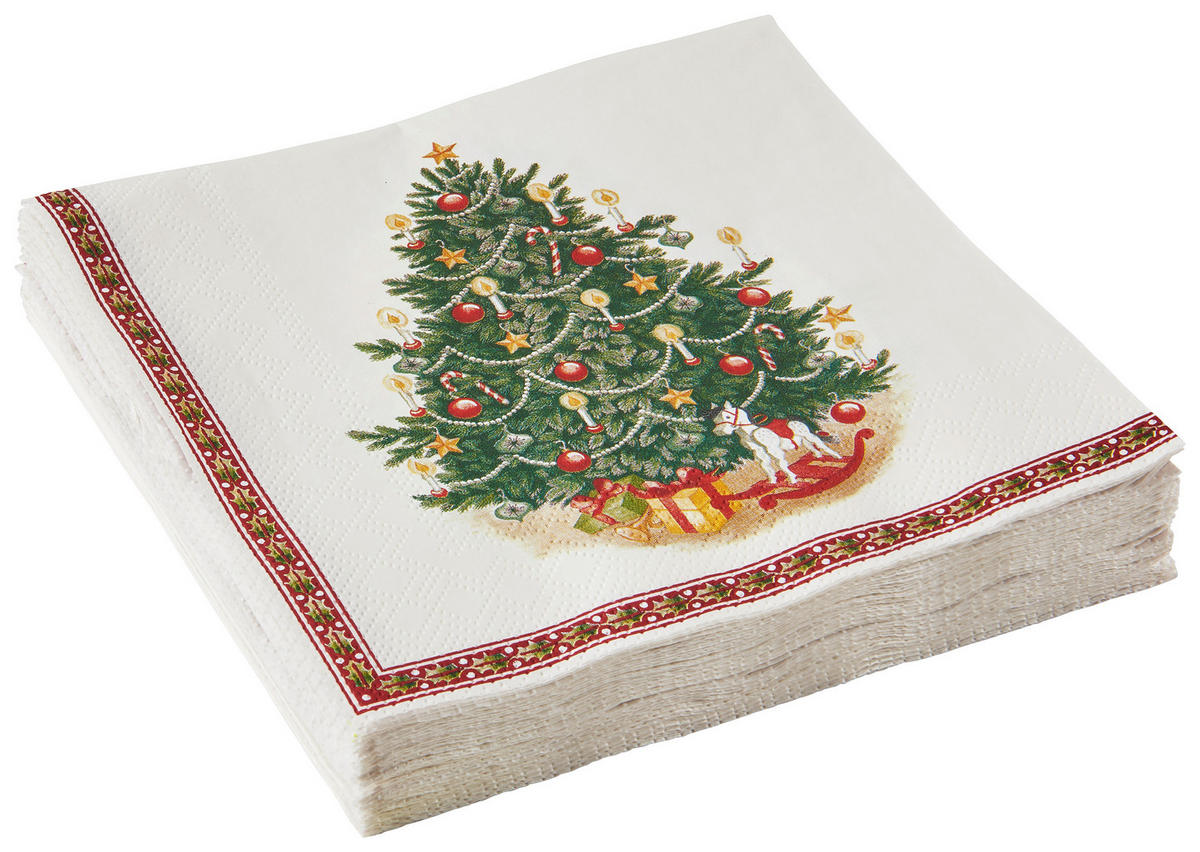 SERVIETTE  33/33 cm   - Weiß, Design, Papier (33/33cm) - Villeroy & Boch