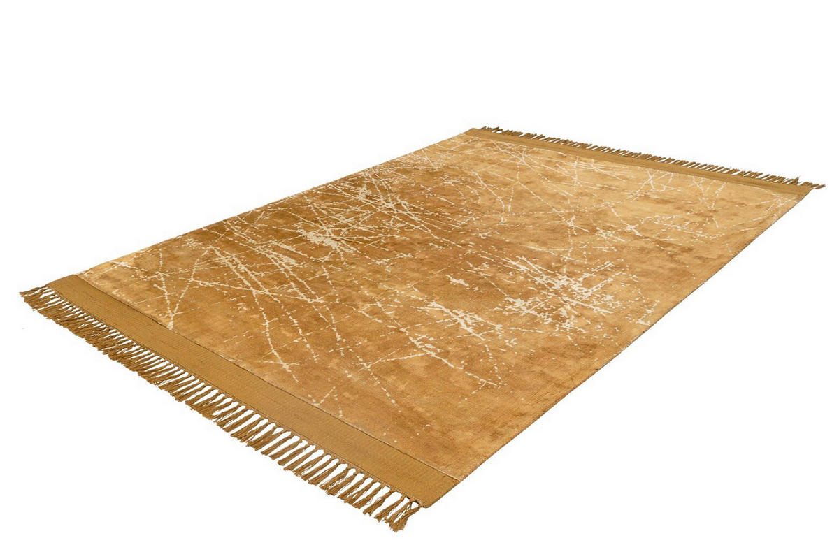 Covor Cu Țesătură Plată  - auriu, Basics, textil (160/230cm) - Kayoom
