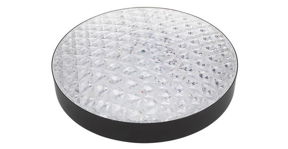 LED-DECKENLEUCHTE 50/12 cm   - Klar/Schwarz, Trend, Kunststoff (50/12cm) - Novel