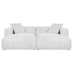 BIGSOFA in Chenille Creme  - Creme/Schwarz, MODERN, Kunststoff/Textil (234/66/178cm) - Carryhome