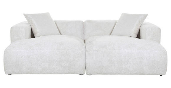 BIGSOFA Chenille Creme - Creme/Schwarz, MODERN, Kunststoff/Textil (234/66/178cm) - Carryhome