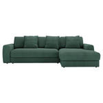 ECKSOFA in Cord Waldgrün  302/182 cm  - Waldgrün/Schwarz, MODERN, Kunststoff/Textil (302/182cm) - Carryhome