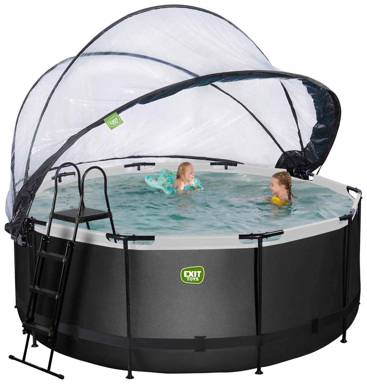 POOL 360/122 cm  - Anthrazit, Konventionell, Kunststoff/Metall (360/122cm) - EXIT Toys