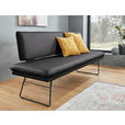 SITZBANK in Metall, Textil Schwarz  - Schwarz, Design, Textil/Metall (195/91/65cm) - Dieter Knoll
