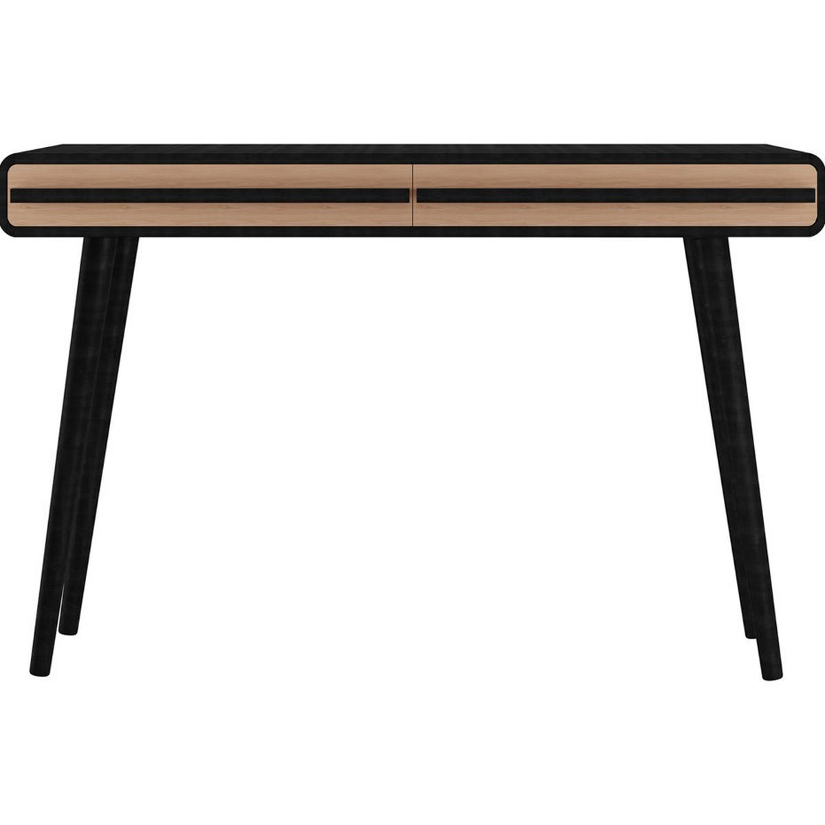 SCHREIBTISCH 50/120/77 cm Schwarz, Eichefarben gastro- und objekttauglich, Stauraum  - Eichefarben/Erlefarben, Design, Holzwerkstoff (50/120/77cm) - MID.YOU