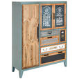 KOMMODE  in 95/121/34 cm  - Messingfarben/Blaugrau, LIFESTYLE, Glas/Holz (95/121/34cm) - Landscape