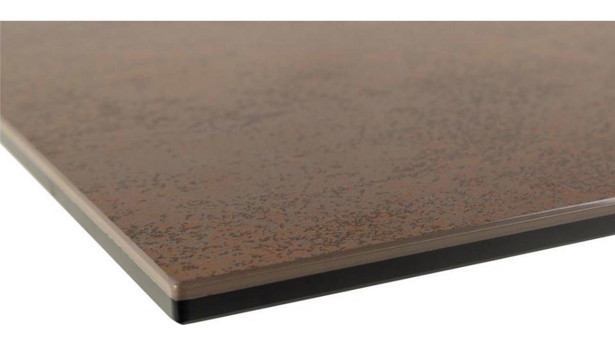 STOL ZA BLAGOVAONICU  smeđa  keramika      - smeđa/crna, Trend, metal/keramika (200/100/75,5cm) - MID.YOU