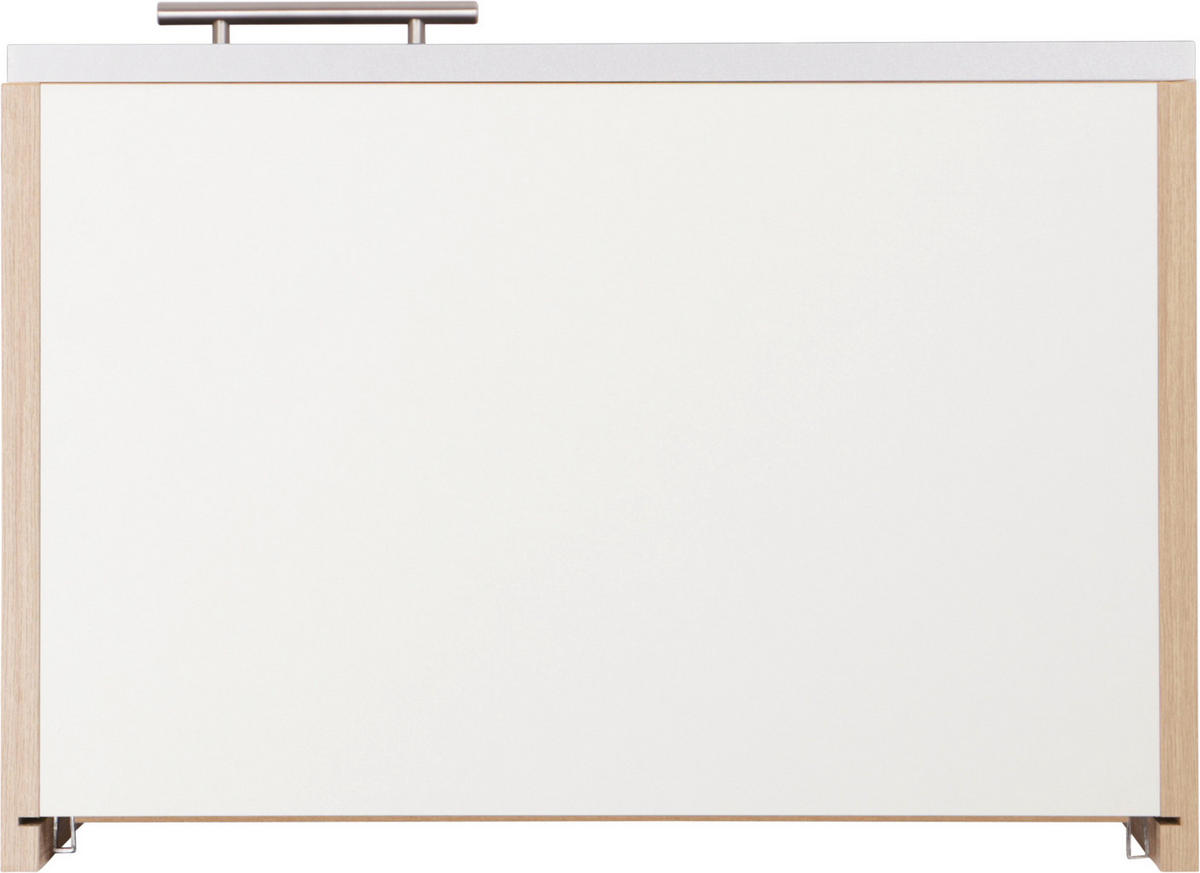 VÄGGSKÅP 50/56,1/34,6 cm  i vit, ekfärgad  - vit/silver, Basics, metall/trämaterial (50/56,1/34,6cm) - Respekta