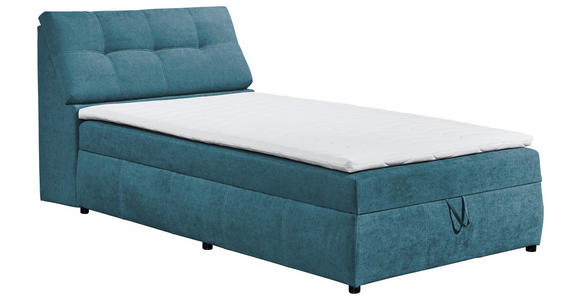 BOXBETT 120/200 cm  in Blau  - Blau/Schwarz, Design, Kunststoff/Textil (120/200cm) - Carryhome