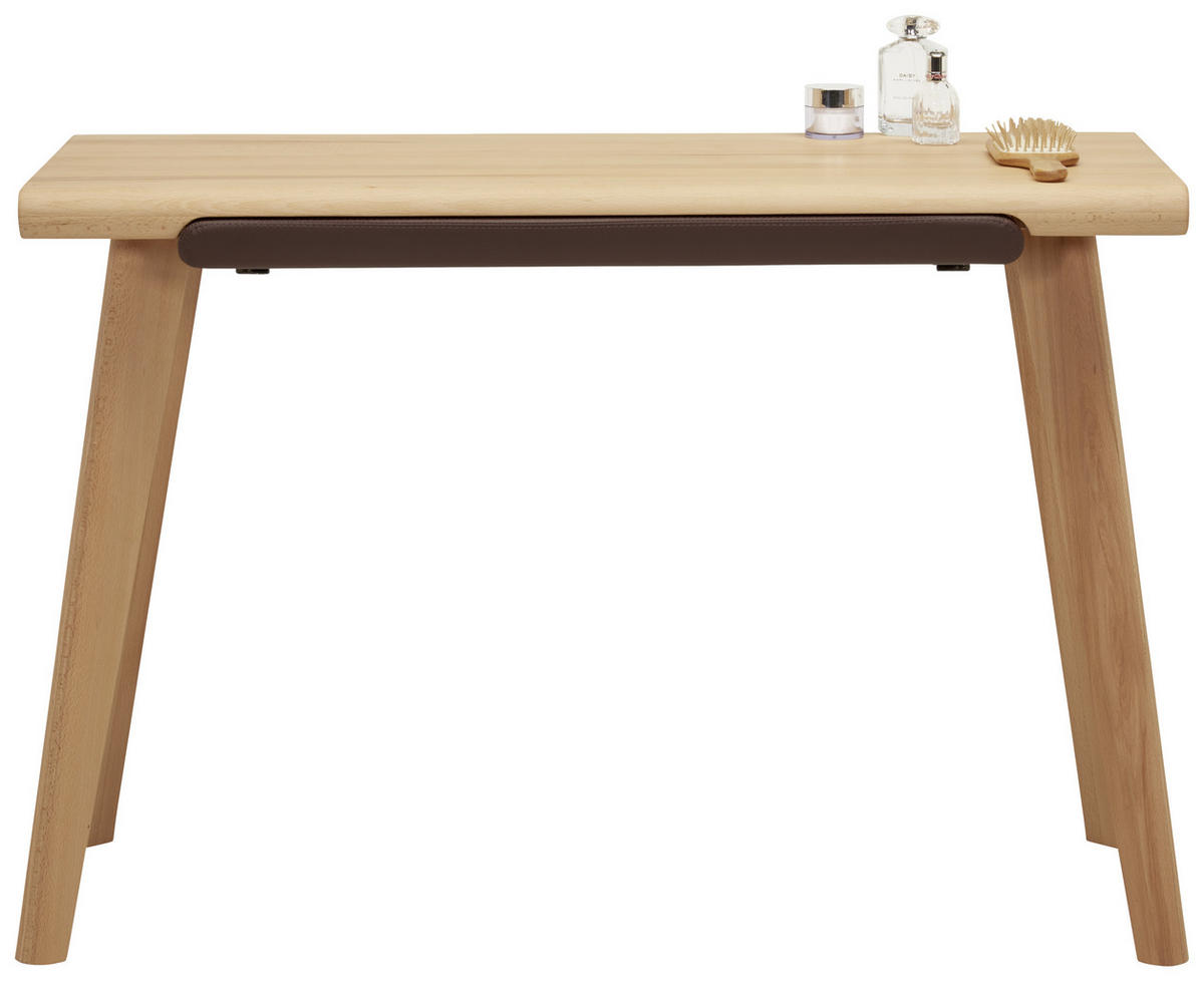 KONSOLENTISCH in Holz, Textil 110/45/75 cm    - Buchefarben/Braun, Natur, Holz/Textil (110/45/75cm) - Linea Natura