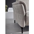 2-SITZER-SOFA Lederlook Hellgrau  - Hellgrau/Schwarz, KONVENTIONELL, Textil/Metall (194/103/92cm) - Dieter Knoll
