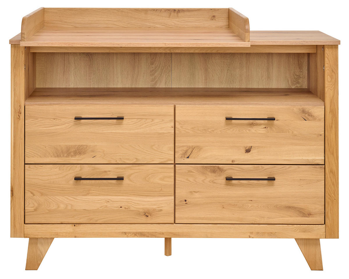 WICKELKOMMODE Berta Eichefarben  - Eichefarben/Buchefarben, Natur, Holz/Holzwerkstoff (131/90/77cm) - Jimmylee