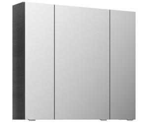 TÜKRÖS SZEKRÉNY 80/70,3/17 cm - grafitszürke/króm, Konventionell, faalapú anyag/Üveg (80/70,3/17cm) - Sadena