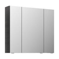 TÜKRÖS SZEKRÉNY 80/70,3/17 cm  - grafitszürke/króm, Konventionell, faalapú anyag/Üveg (80/70,3/17cm) - Sadena
