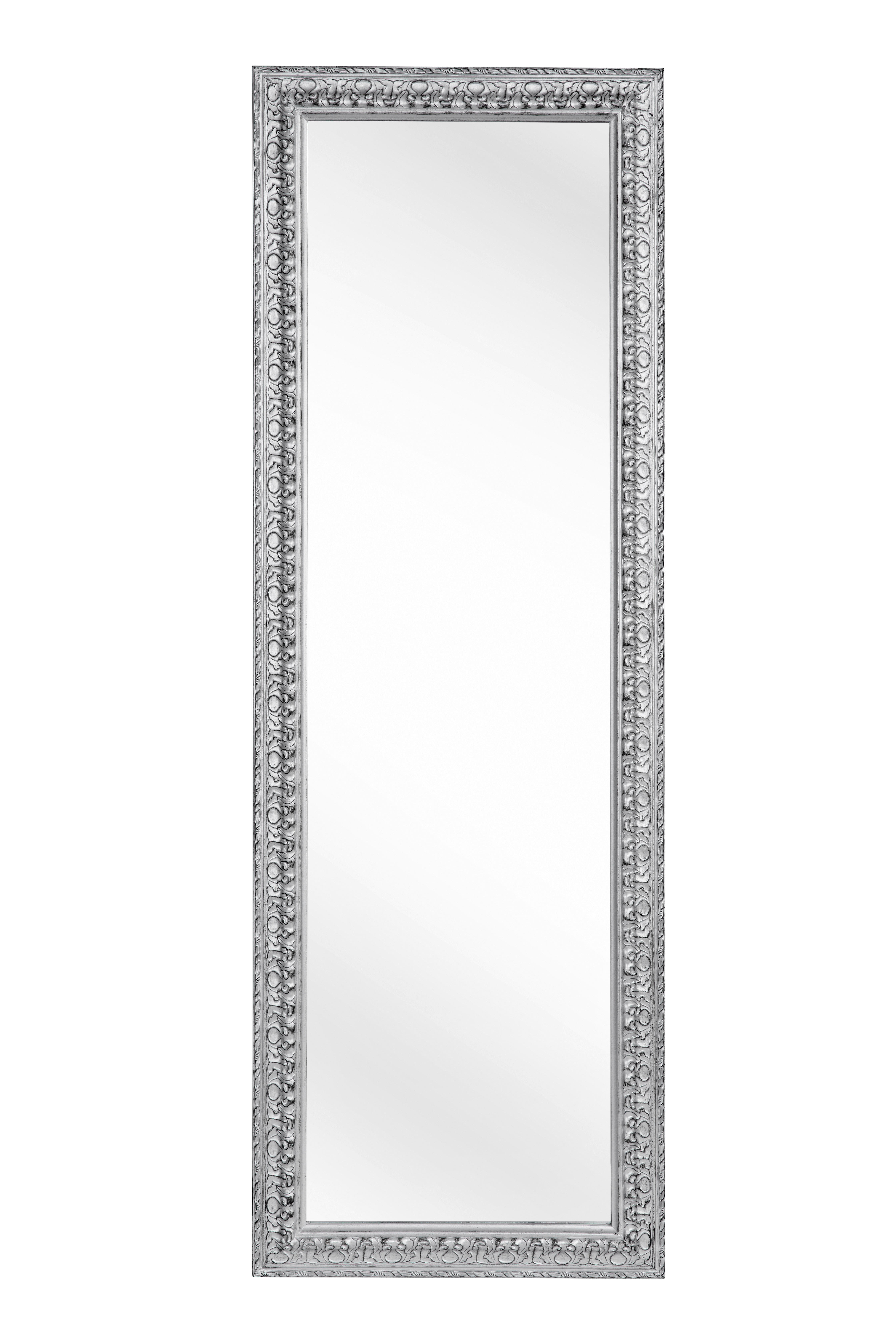 WANDSPIEGEL Silberfarben  - Silberfarben, LIFESTYLE, Glas/Holz (50/150/3cm) - Carryhome