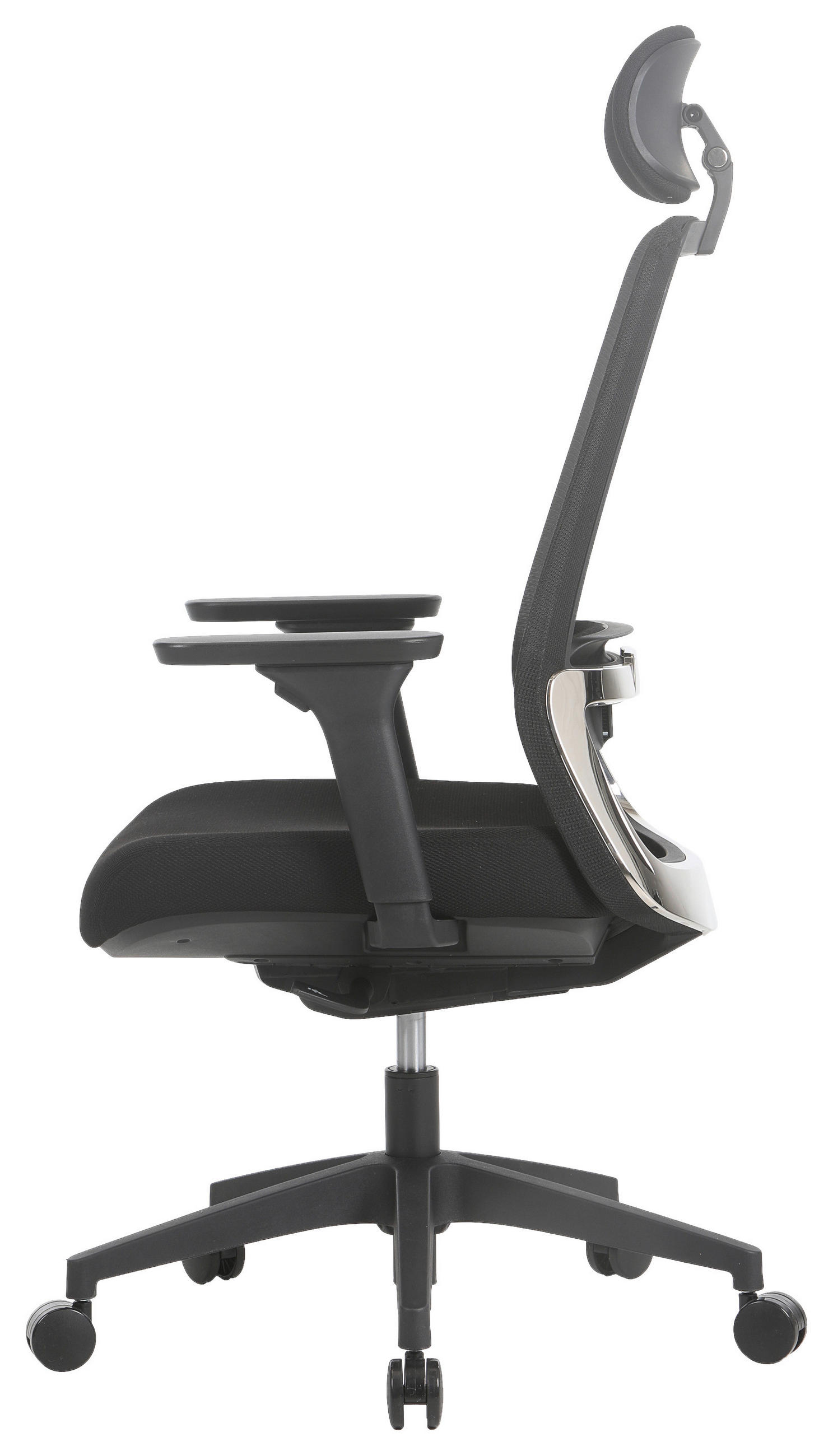 Thumbnail - Novel Drehstuhl, Schwarz, Kunststoff, Textil, Drehkreuz, 64x114-124x64 cm, Wippfunktion, Sitzfläche 360° drehbar, inklus...