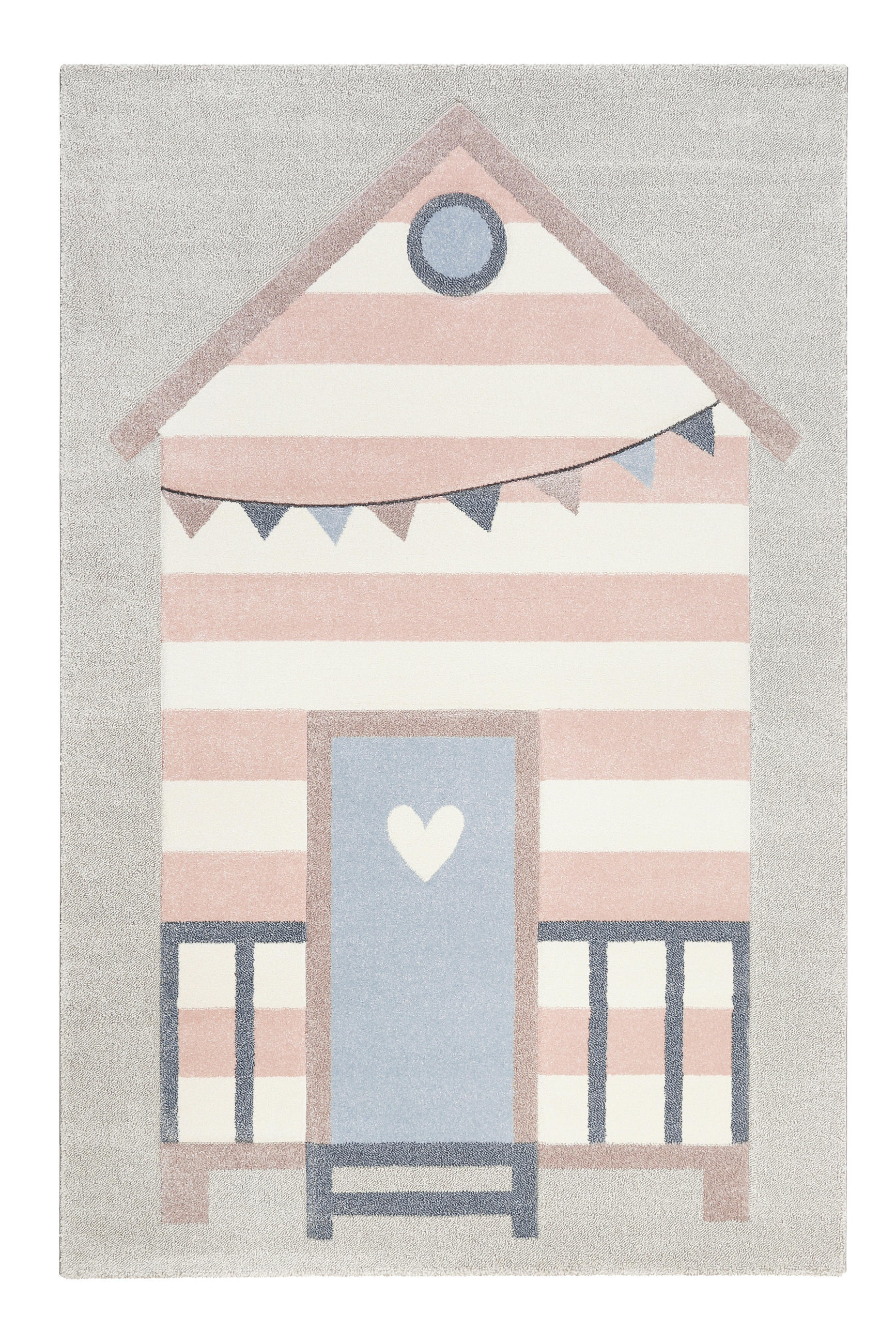 Sigikid Kinderteppich Sea Castle Rosa, Hellgrau 200x290 cm