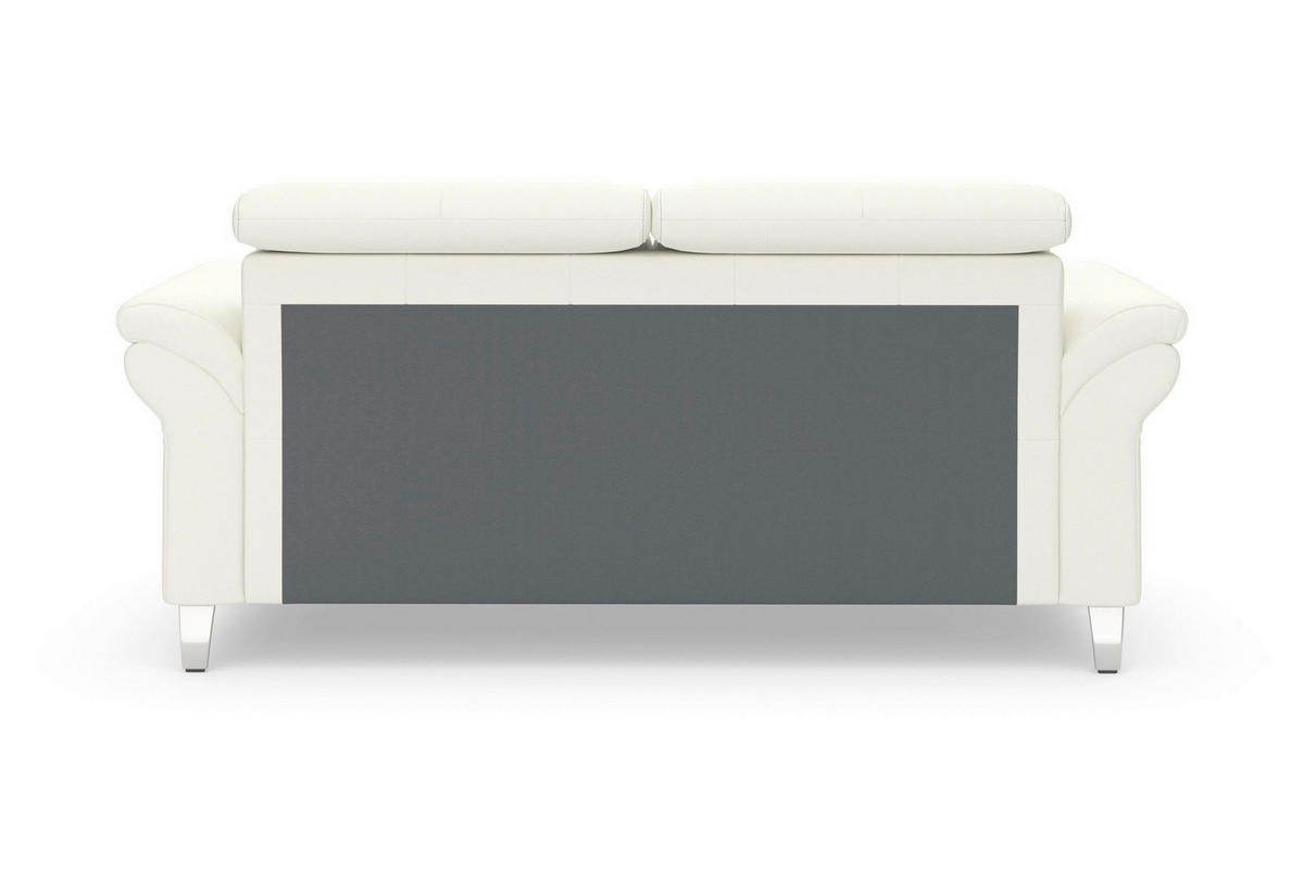 3-SITZER-SOFA 186/84/93 cm ARNGAST E in Echtleder Weiß   - Chromfarben/Weiß, Basics, Leder/Textil (186/84/93cm) - Sit & More