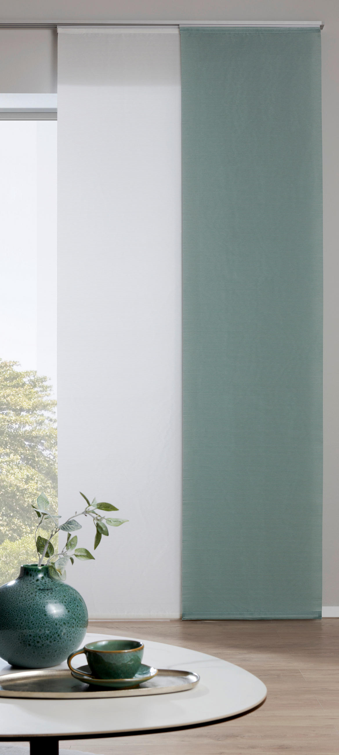 PANELNA ZAVESA   60/255 cm   - bela, Design, tekstil (60/255cm) - Novel