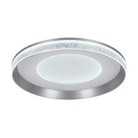 LED-DECKENLEUCHTE Cesterfield 40/9 cm   - Dunkelgrau/Transparent, Design, Kunststoff/Metall (40/9cm) - Novel