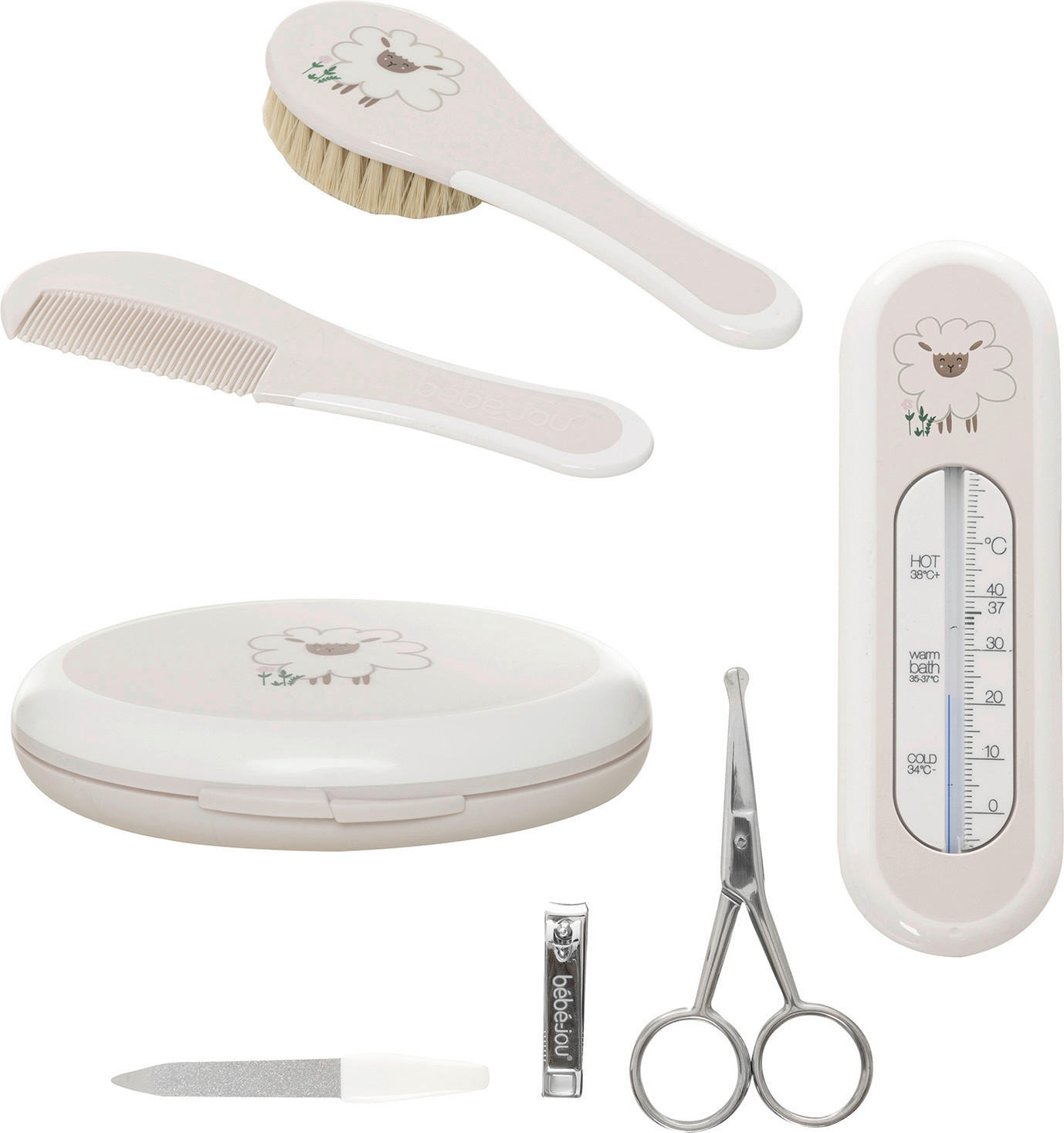 BABYGESCHENKSET 3-teilig Tiny Sheep  - Weiß, Basics, Kunststoff (31/17/3cm) - Bebe Jou