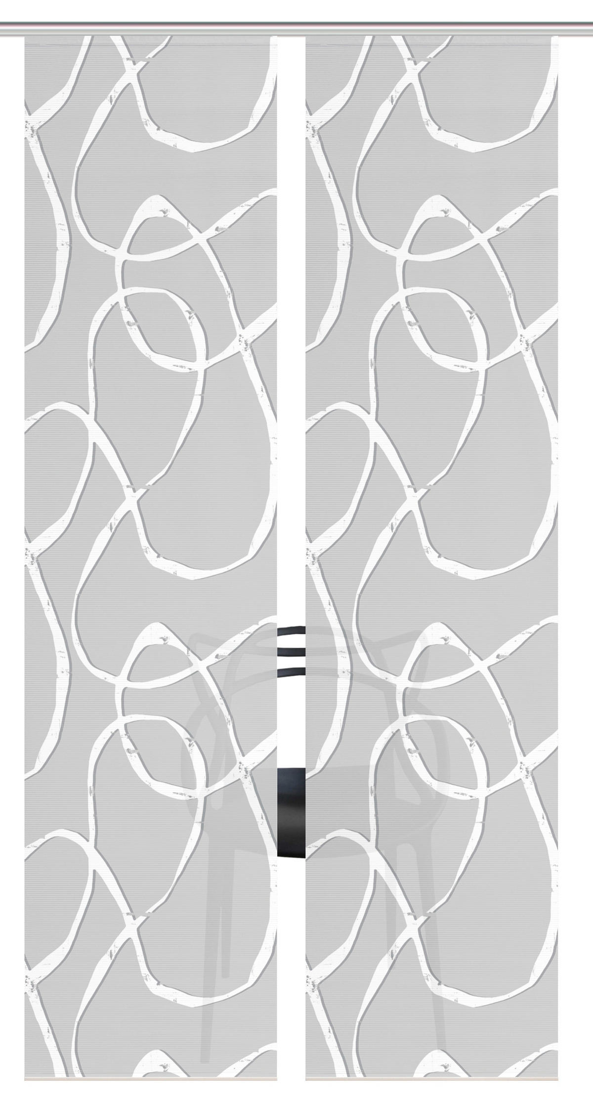 FLÄCHENVORHANG  2 Stück  blickdicht  60/260 cm   - Hellgrau, KONVENTIONELL, Textil (60/260cm)