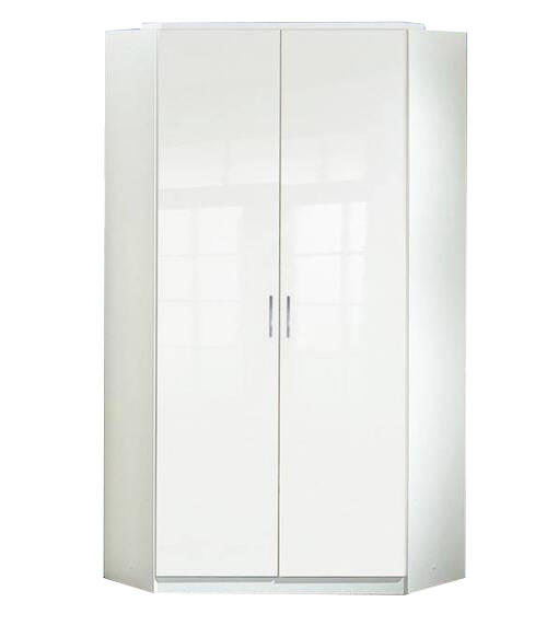 ORMAR KUTNI bijela, bijela visoki sjaj   - bijela/bijela visoki sjaj, Basics, drvni materijal (95/198/95cm) - Modern Living
