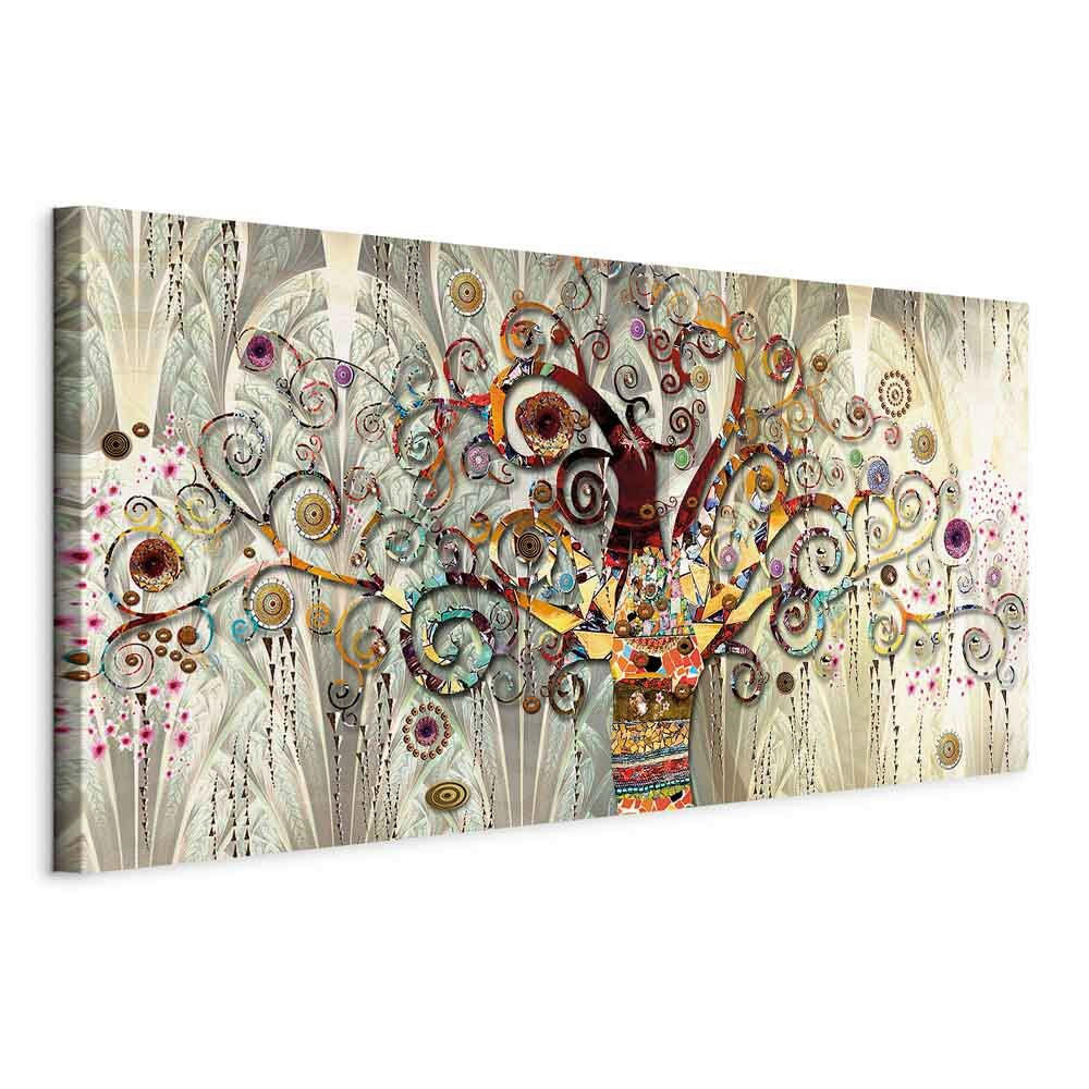 KEILRAHMENBILD Abstraktes 120/60/1.2 cm  - Beige/Multicolor, Basics, Holz/Textil (120/60/1.2cm) - artgeist