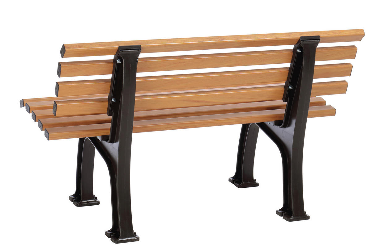 GARTENBANK 120/74/54 cm   - Hellbraun/Dunkelbraun, Basics, Kunststoff (120/74/54cm) - Modante