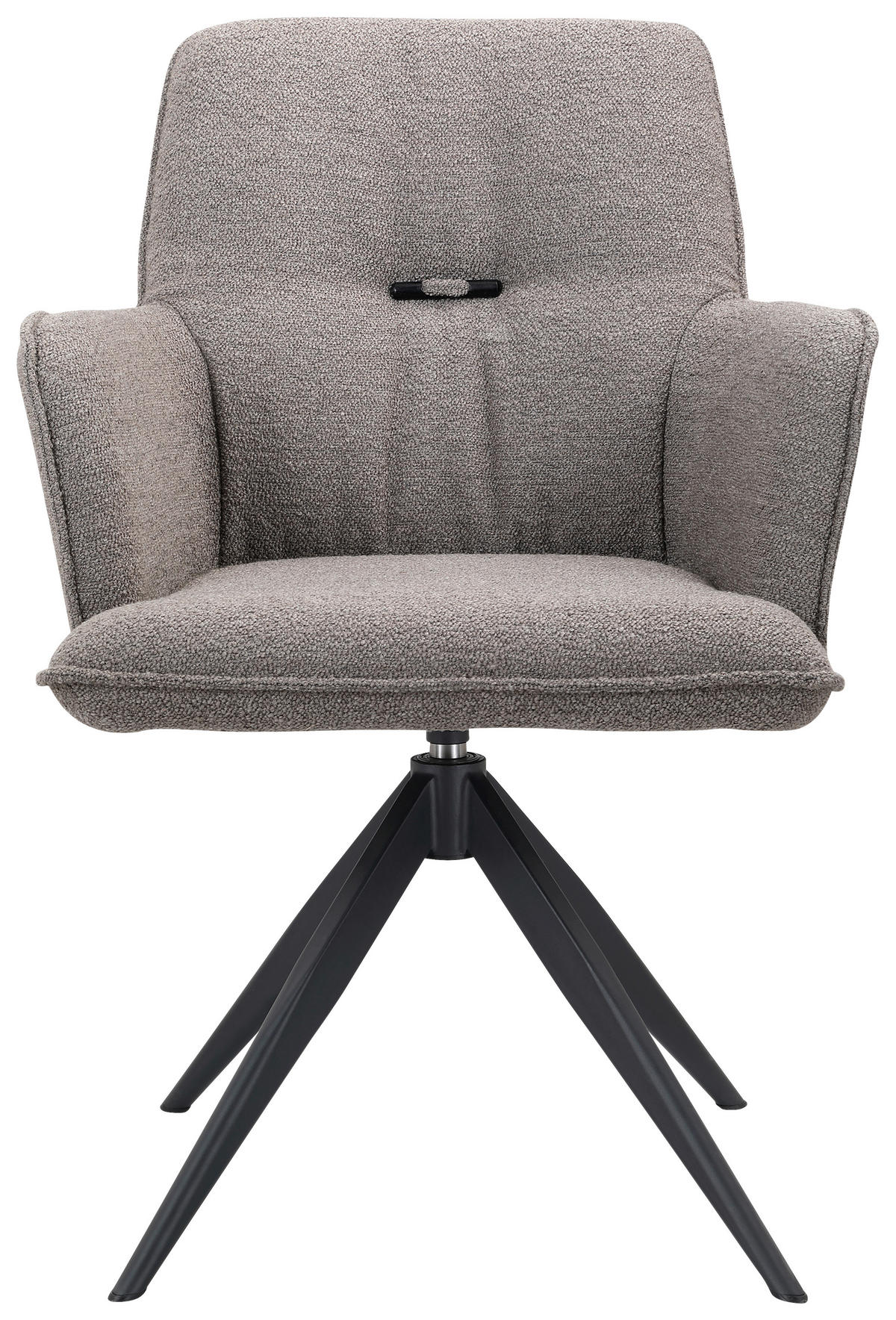 NASLANJAČ, kovina, tekstil črna, rjavosiva  - rjavosiva/črna, Design, kovina/tekstil (60/87/64,5cm) - Novel