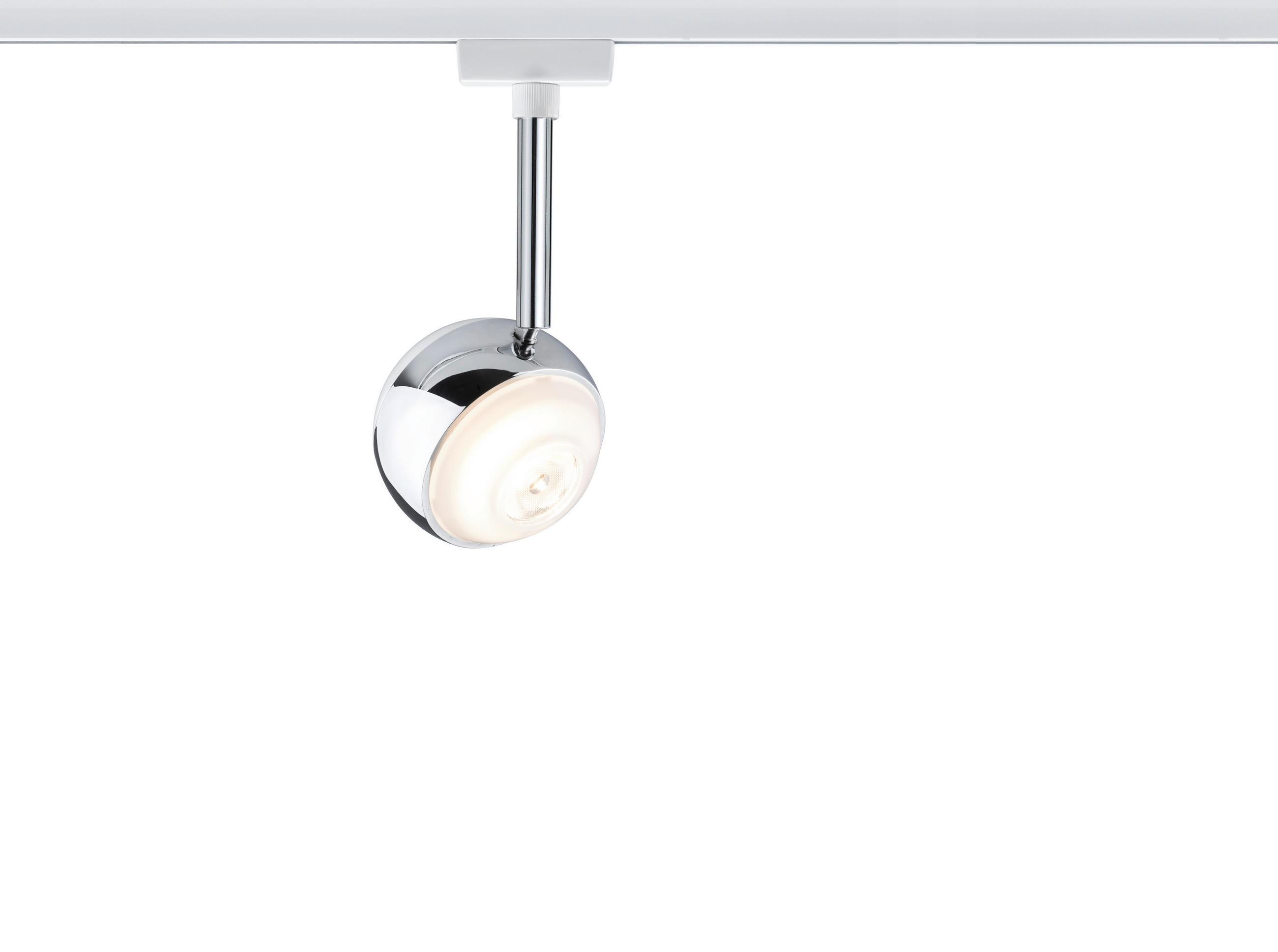 SCHIENENSYSTEM-STRAHLER URail 8/21/8 cm   - Chromfarben/Weiß, Design, Metall (8/21/8cm) - Paulmann