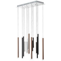 LED-HÄNGELEUCHTE 70/30/180 cm    - Hellbraun/Silberfarben, Design, Kunststoff/Metall (70/30/180cm)