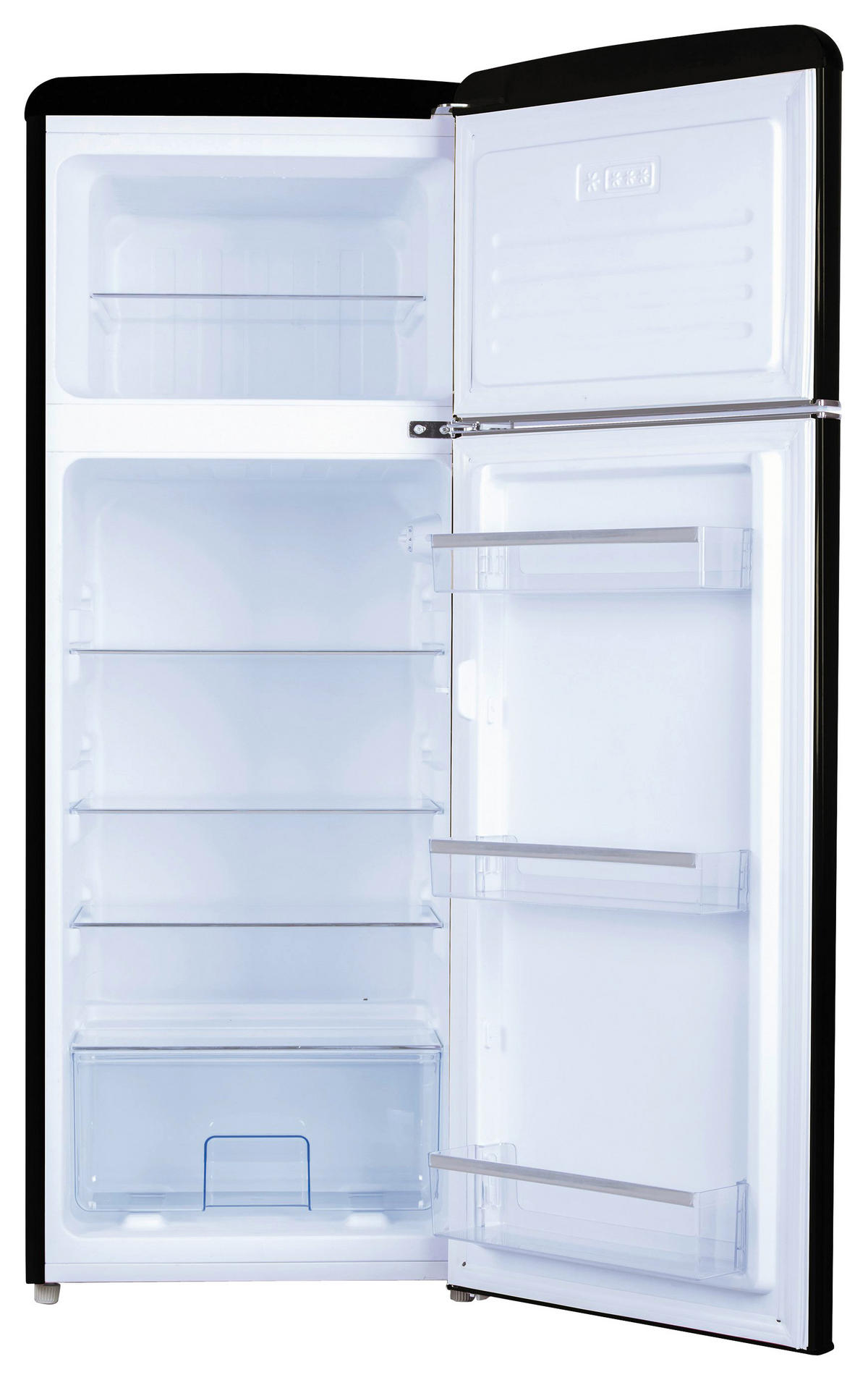 KÜHL-GEFRIER-KOMBINATION 55/144/61,5 cm KGC15634S  - Schwarz, Basics, Metall (55/144/61,5cm) - Amica